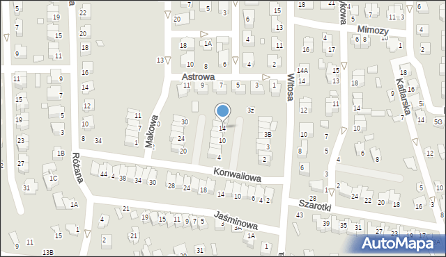 Chełm, Konwaliowa, 14, mapa Chełma