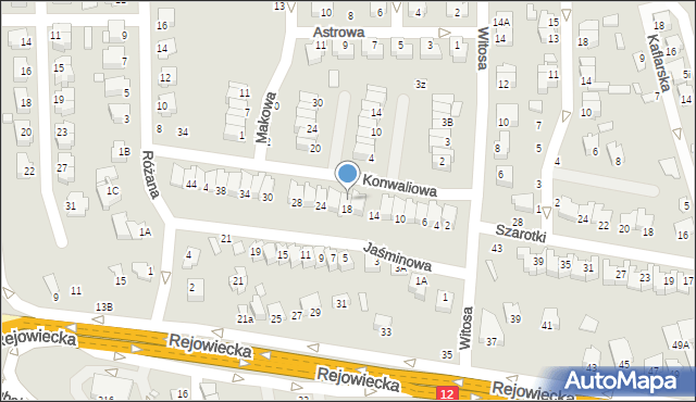 Chełm, Konwaliowa, 15, mapa Chełma