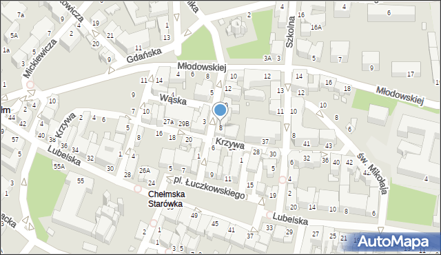 Chełm, Kopernika Mikołaja, 8, mapa Chełma