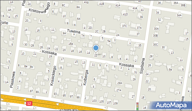 Chełm, Kossaka Wojciecha, 12, mapa Chełma