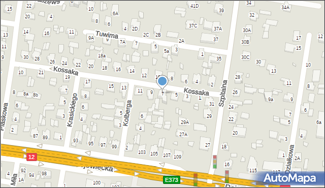 Chełm, Kossaka Wojciecha, 7, mapa Chełma