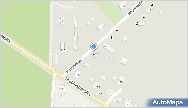 Chełm, Kosynierów, 4, mapa Chełma