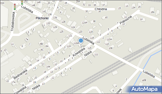 Chełm, Kowalska, 2, mapa Chełma