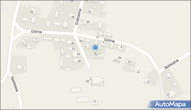 Chełmce, Kościelna, 73, mapa Chełmce