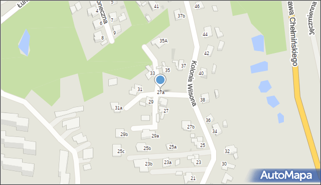 Chełmno, Kolonia Wilsona, 27a, mapa Chełmno
