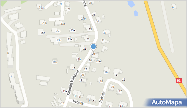 Chełmno, Kolonia Wilsona, 28, mapa Chełmno