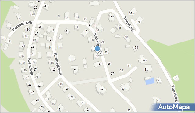 Chełmno, Konwaliowa, 12, mapa Chełmno