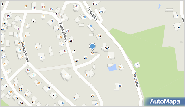 Chełmno, Konwaliowa, 30, mapa Chełmno