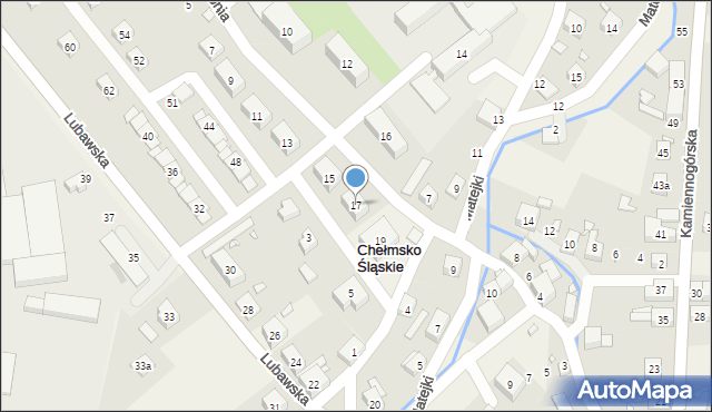 Chełmsko Śląskie, Kolonia, 17, mapa Chełmsko Śląskie