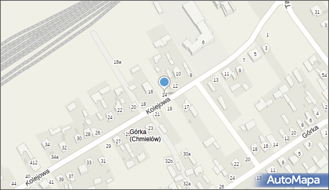 Chmielów, Kolejowa, 14, mapa Chmielów