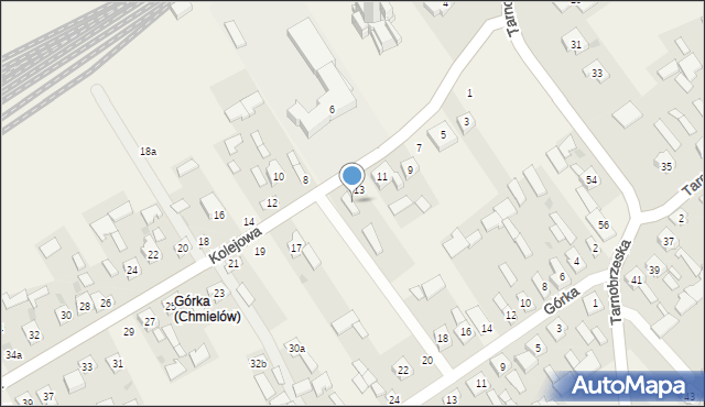 Chmielów, Kolejowa, 15, mapa Chmielów