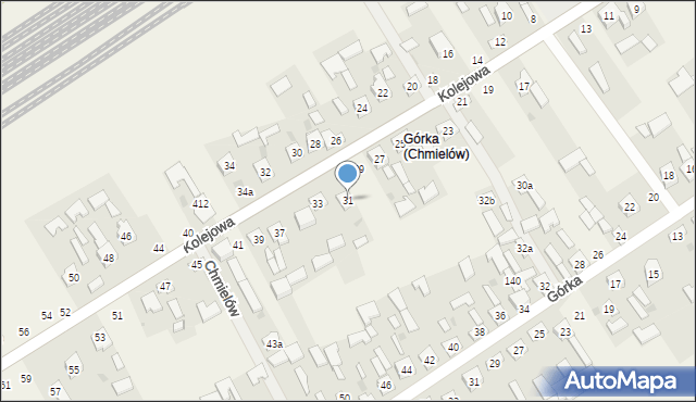 Chmielów, Kolejowa, 31, mapa Chmielów