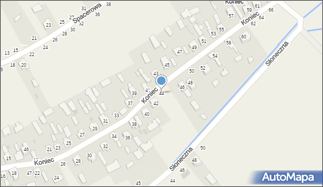 Chmielów, Koniec, 44, mapa Chmielów