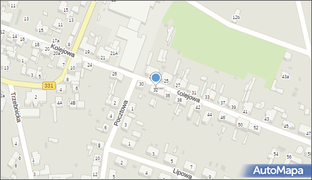 Chocianów, Kolejowa, 32, mapa Chocianów