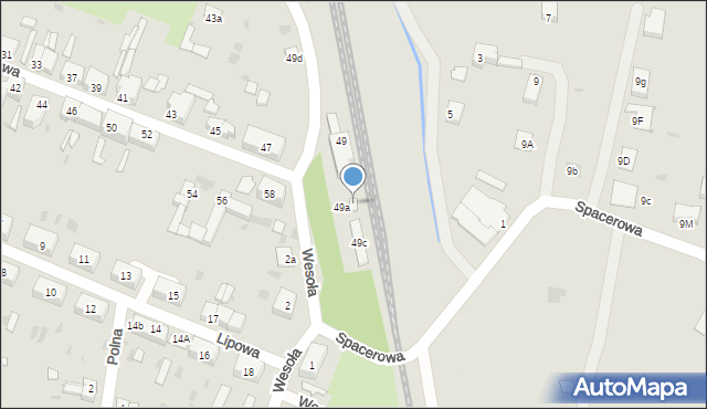 Chocianów, Kolejowa, 51a, mapa Chocianów