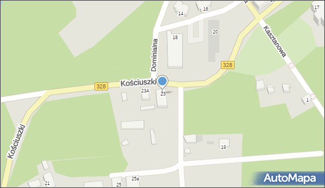 Chocianów, Kościuszki Tadeusza, gen., 23, mapa Chocianów