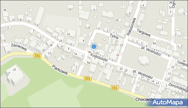 Chocianów, Kościuszki Tadeusza, gen., 6, mapa Chocianów