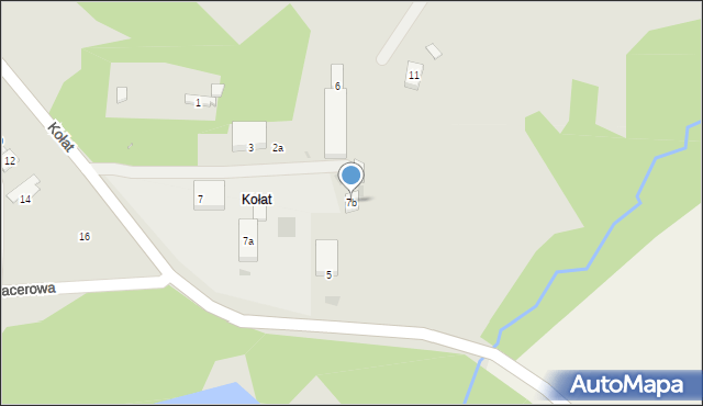 Chociwel, Kołat, 7b, mapa Chociwel