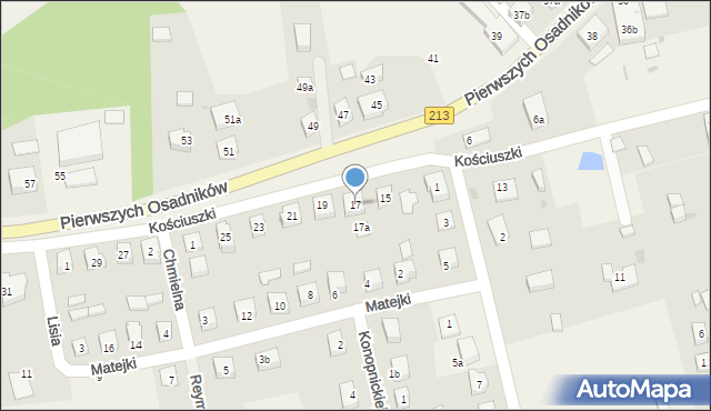 Choczewo, Kościuszki Tadeusza, gen., 17, mapa Choczewo