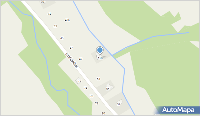 Chocznia, Kościelna, 51A, mapa Chocznia