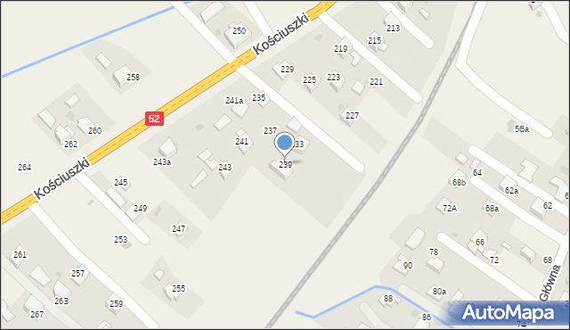 Chocznia, Kościuszki Tadeusza, gen., 239, mapa Chocznia