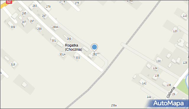 Chocznia, Kościuszki Tadeusza, gen., 291, mapa Chocznia