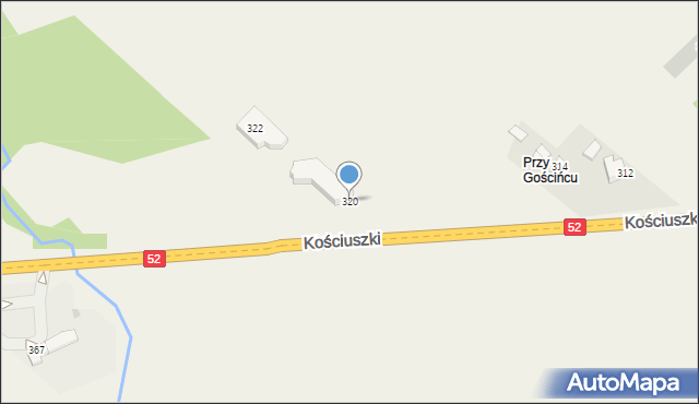 Chocznia, Kościuszki Tadeusza, gen., 320, mapa Chocznia