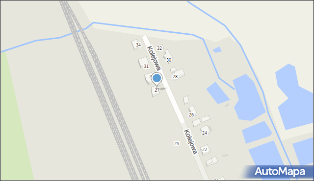 Chojna, Kolejowa, 27, mapa Chojna