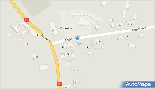Chojna, Kopernika Mikołaja, 1b, mapa Chojna