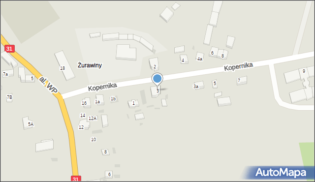 Chojna, Kopernika Mikołaja, 3, mapa Chojna