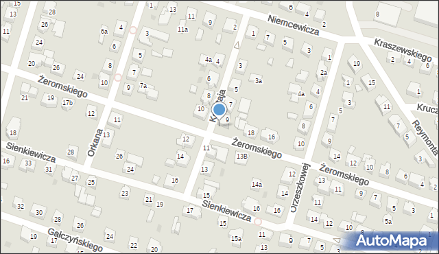 Chojnice, Kołłątaja Hugo, 9a, mapa Chojnic