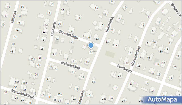 Chojnice, Kopernika Mikołaja, 14, mapa Chojnic