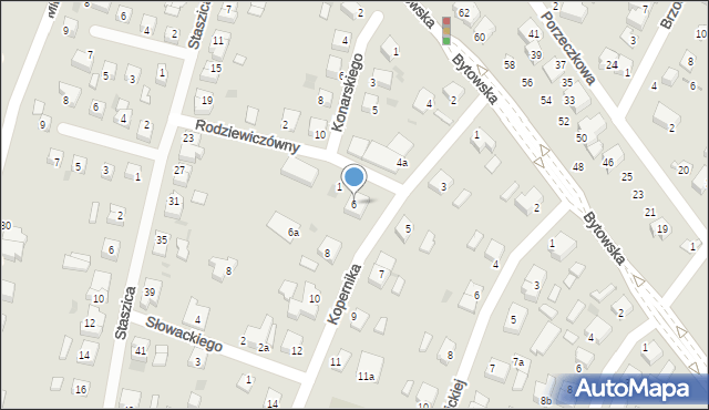 Chojnice, Kopernika Mikołaja, 6, mapa Chojnic