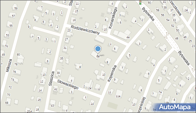 Chojnice, Kopernika Mikołaja, 6a, mapa Chojnic