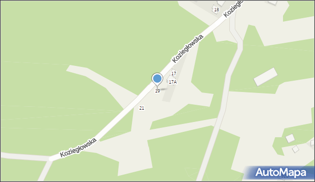 Choroń, Koziegłowska, 19, mapa Choroń
