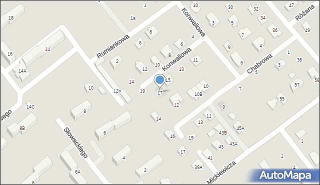 Choroszcz, Konwaliowa, 17, mapa Choroszcz