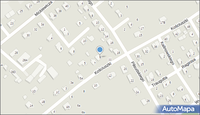 Choroszcz, Kościuszki Tadeusza, gen., 9, mapa Choroszcz