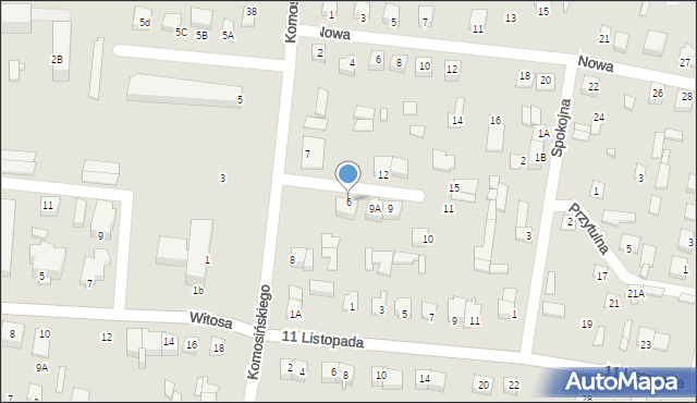 Chorzele, Komosińskiego Stanisława, 6, mapa Chorzele