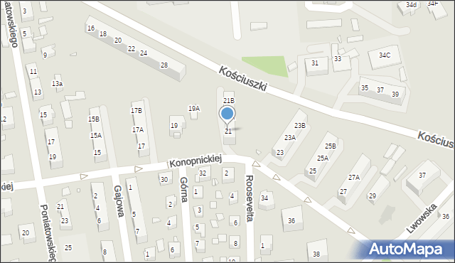 Chorzów, Konopnickiej Marii, 21, mapa Chorzów