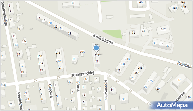 Chorzów, Konopnickiej Marii, 21A, mapa Chorzów