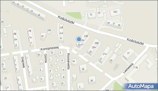 Chorzów, Konopnickiej Marii, 23, mapa Chorzów