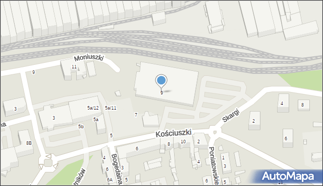 Chorzów, Kościuszki Tadeusza, gen., 9, mapa Chorzów