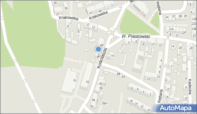 Chorzów, Kościuszki Tadeusza, gen., 65, mapa Chorzów