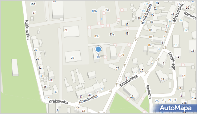 Chorzów, Kościuszki Tadeusza, gen., 81, mapa Chorzów