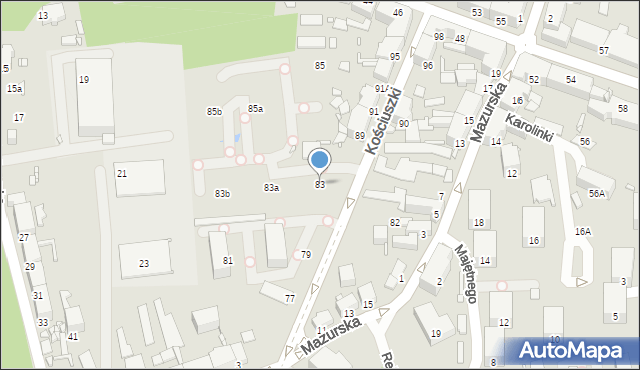 Chorzów, Kościuszki Tadeusza, gen., 83, mapa Chorzów