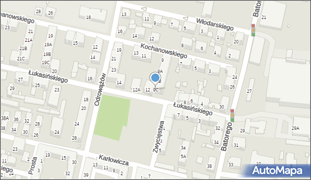 Chorzów, Kochanowskiego Jana, 9C, mapa Chorzów