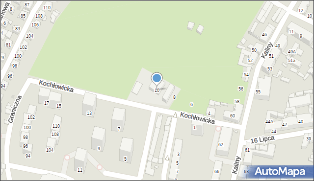 Chorzów, Kochłowicka, 10, mapa Chorzów