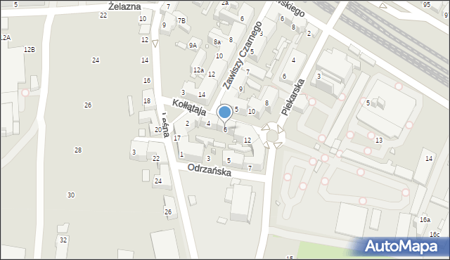 Chorzów, Kołłątaja Hugo, 6, mapa Chorzów