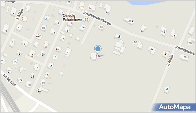 Choszczno, Kochanowskiego Jana, 14A, mapa Choszczno