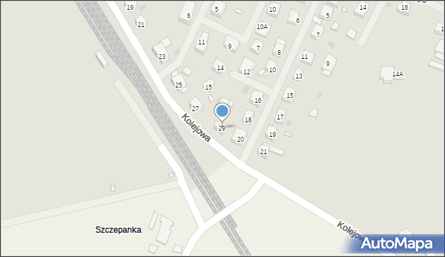 Choszczno, Kolejowa, 29, mapa Choszczno